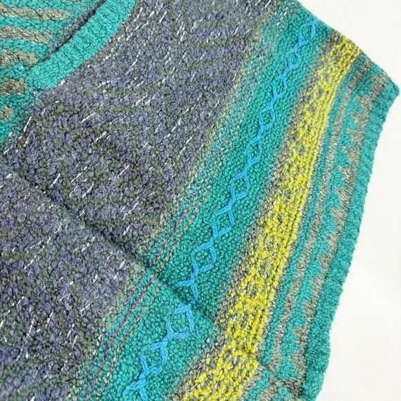 J Jill Sweater Jacket Long Womens 2X Duster Wool Blend Cozy Boho Crochet Green - Picture 2 of 10